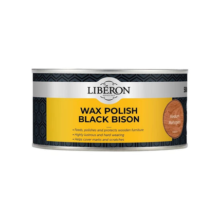 Liberon Black Bison Wax Paste Medium Mahogany 500ml-LIBBPWMM500N