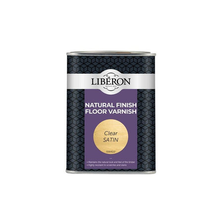 Liberon Natural Finish Floor Varnish Clear Satin 1 litre-LIBVWNCS1LN