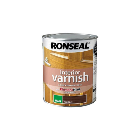 Ronseal Interior Varnish Quick Dry Matt Walnut 750ml-RSLIVMW750