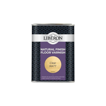 Liberon Natural Finish Floor Varnish Clear Matt 1 litre-LIBVWNCM1LN