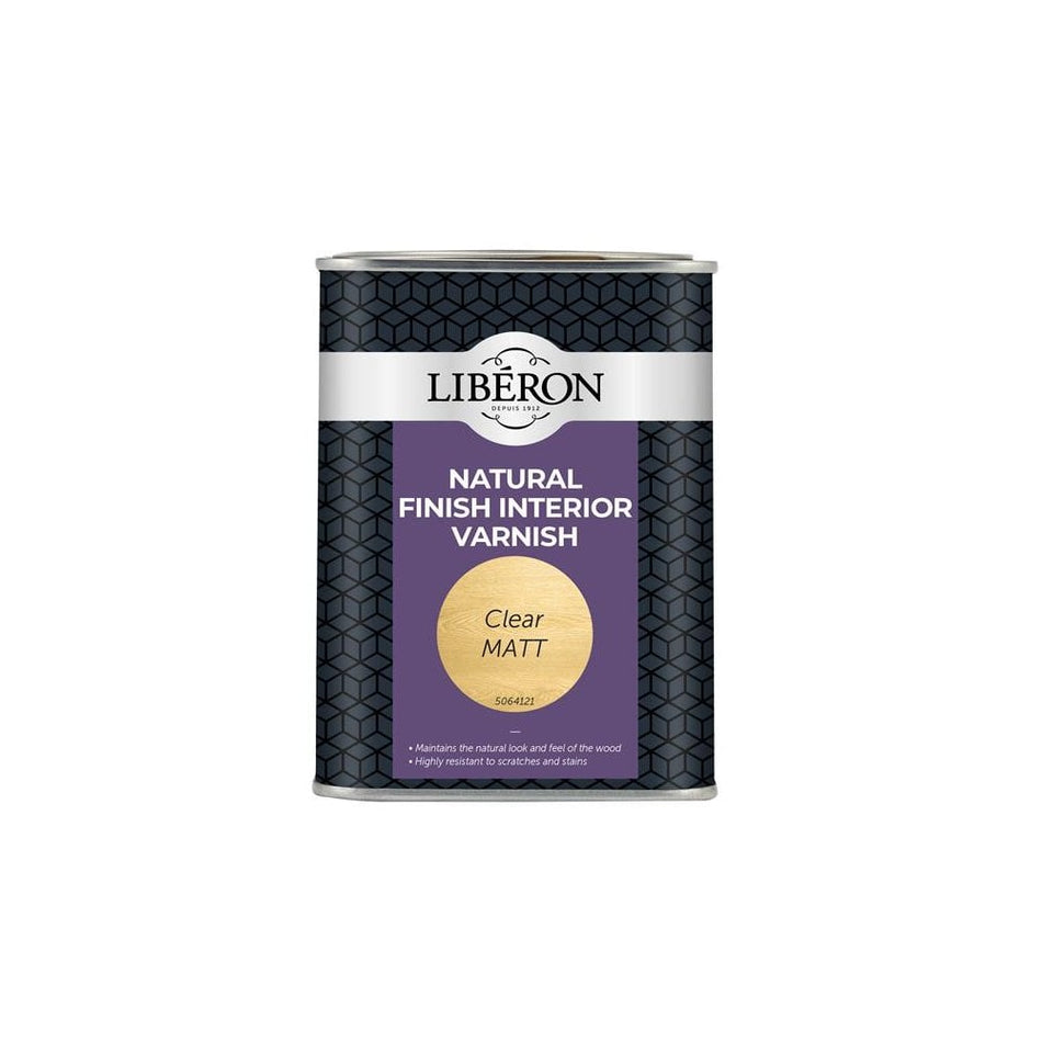 Liberon Natural Finish Interior Varnish Clear Matt 1 litre-LIBELNFIVCMN