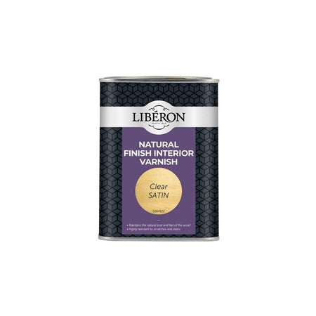 Liberon Natural Finish Interior Varnish Clear Satin 1 litre-LIBELNFIVCSN