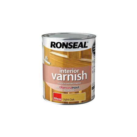 Ronseal Interior Varnish Quick Dry Gloss Light Oak Gloss 750ml-RSLIVGLO750