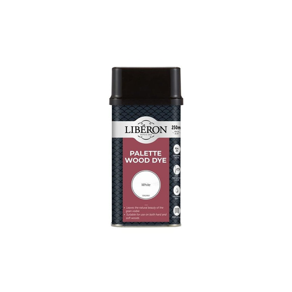 Liberon Palette Wood Dye White 250ml-LIBWDPWH250N