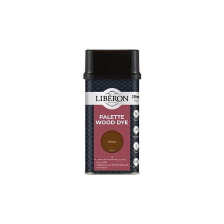 Liberon Palette Wood Dye Walnut 250ml-LIBWDPW250N