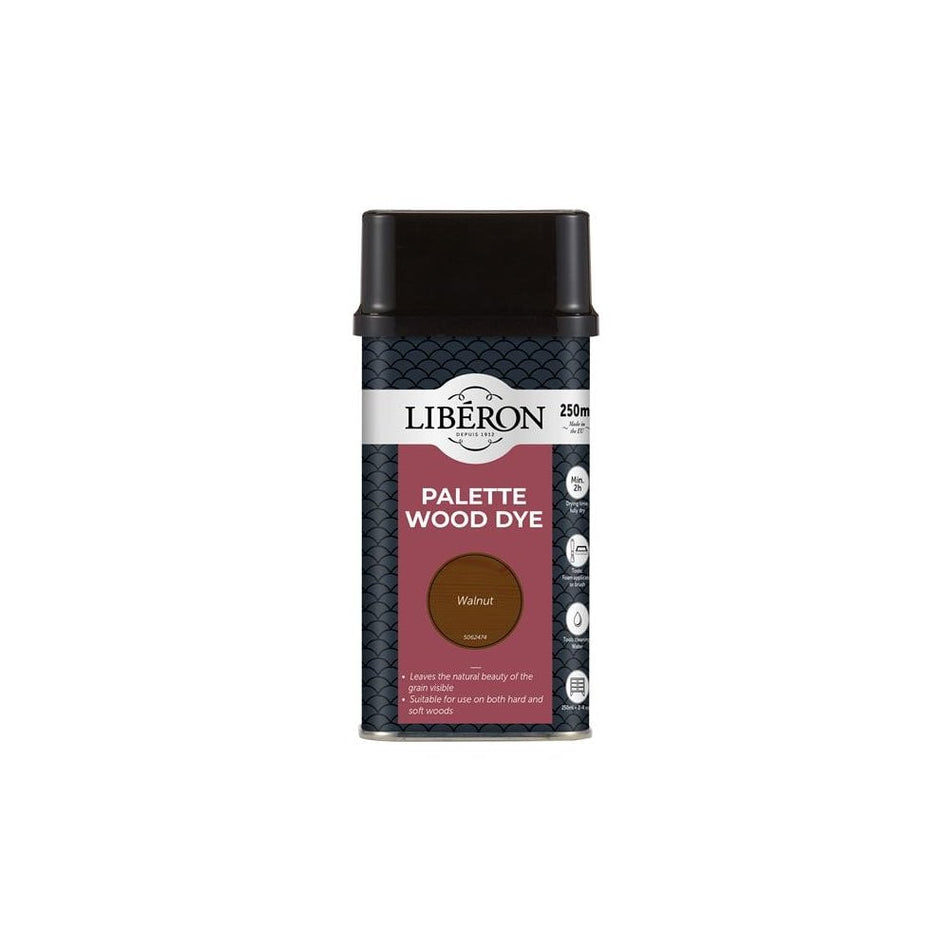 Liberon Palette Wood Dye Walnut 250ml-LIBWDPW250N