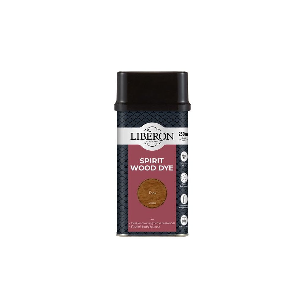 Liberon Spirit Wood Dye Teak 250ml-LIBWDST250N