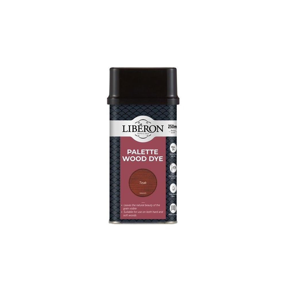 Liberon Palette Wood Dye Teak 250ml-LIBWDPT250N