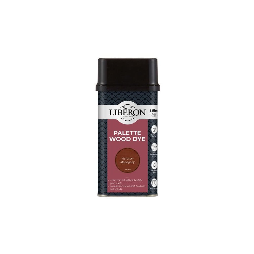 Liberon Palette Wood Dye Victoria Mahogany 250ml-LIBWDPM250N