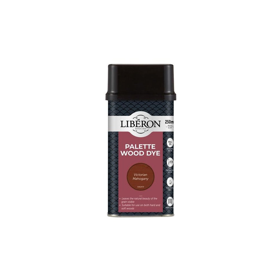 Liberon Palette Wood Dye Victoria Mahogany 250ml-LIBWDPM250N