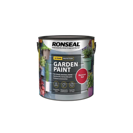 Ronseal Garden Paint Moroccan Red 2.5 litre-RSLGPMR25L