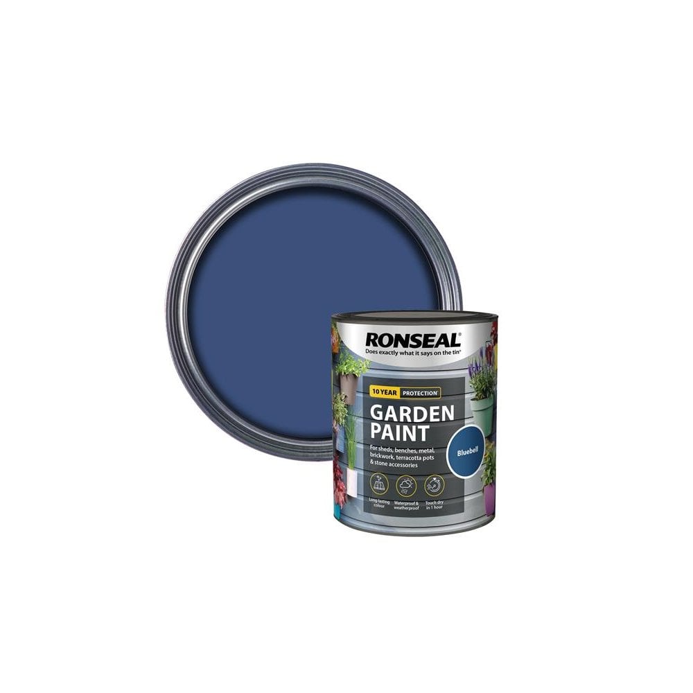 Ronseal Garden Paint Bluebell 750ml-RSLGPBB750