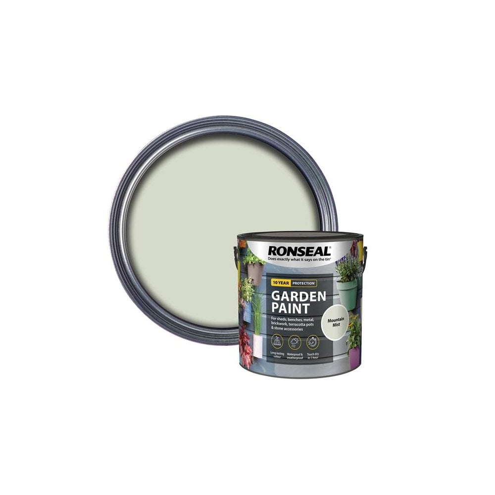 Ronseal Garden Paint Mountain Mist 2.5 litre-RSLGPMM25L