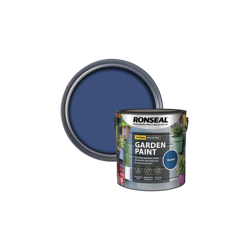 Ronseal Garden Paint Bluebell 2.5 litre-RSLGPBB25L