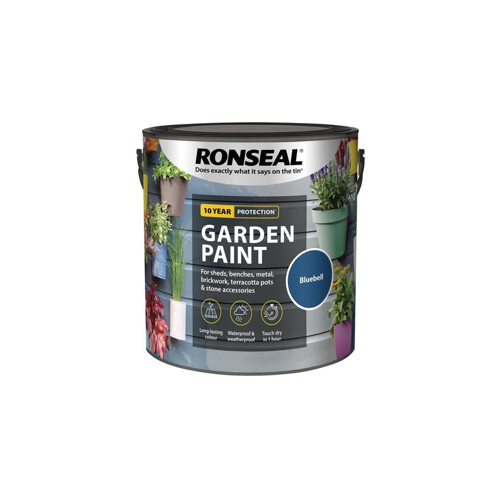 Ronseal Garden Paint Bluebell 2.5 litre-RSLGPBB25L