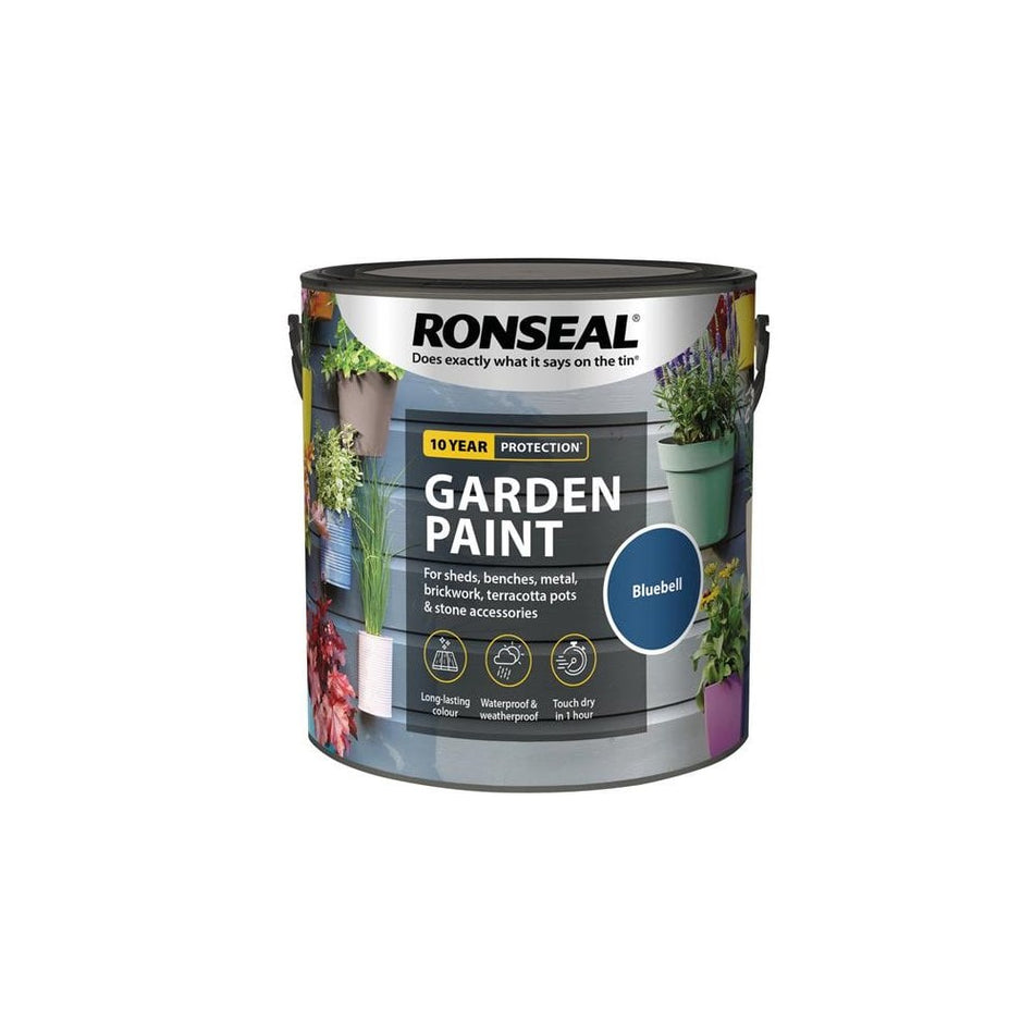 Ronseal Garden Paint Bluebell 2.5 litre-RSLGPBB25L