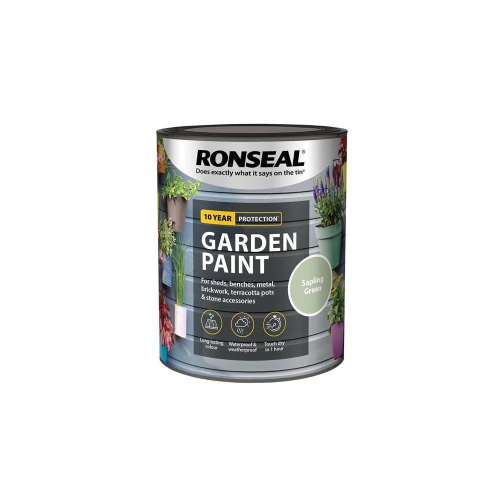 Ronseal Garden Paint Sapling Green 750ml-RSLGPSG750