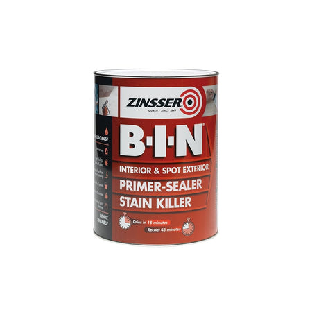 Zinsser B.I.N® Primer, Sealer & Stain Killer Paint White 5 litre-ZINBIN5L