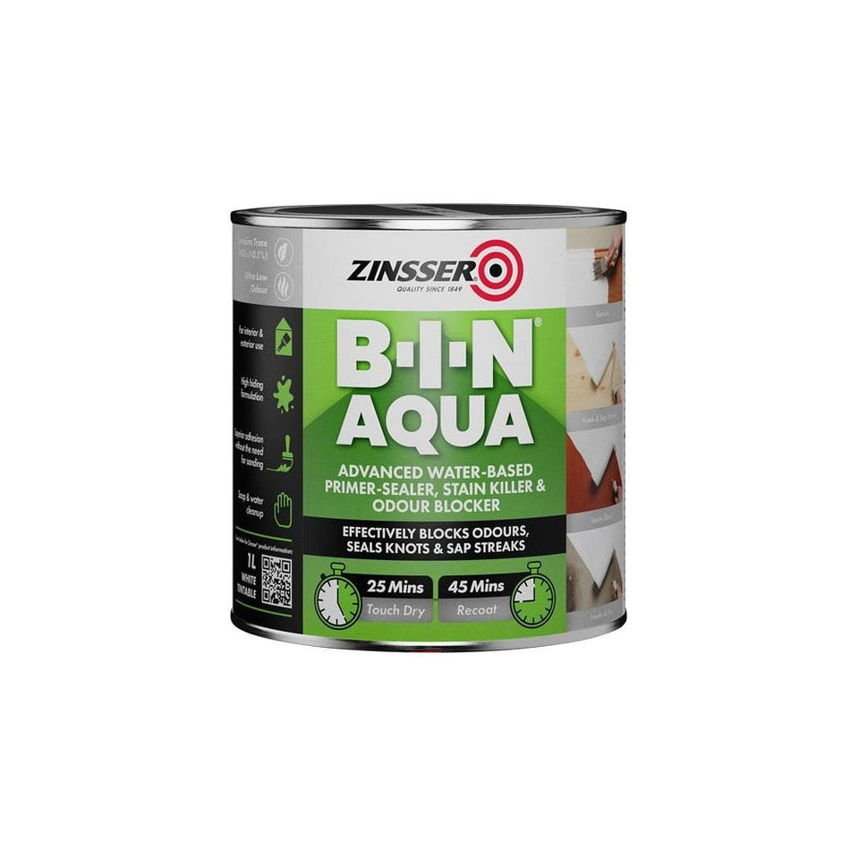 Zinsser B-I-N® Aqua 1 litre-ZINBINA1L