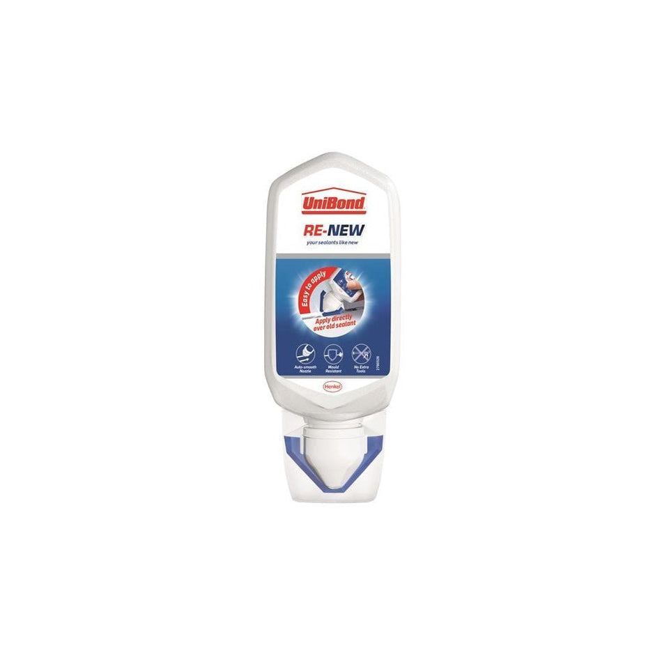 UniBond RE-NEW Silicone Sealant White 80ml-UNI2760633