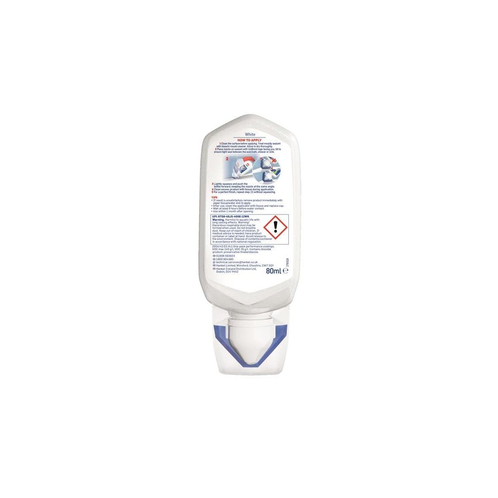 UniBond RE-NEW Silicone Sealant White 80ml-UNI2760633