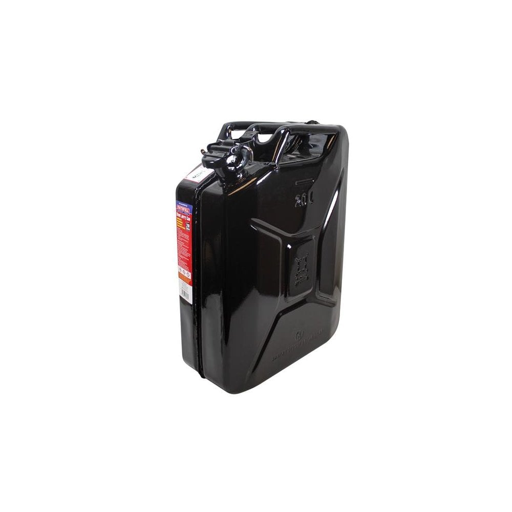 Faithfull Black Steel Jerry Can 20 litre-FAIAUJERR20B