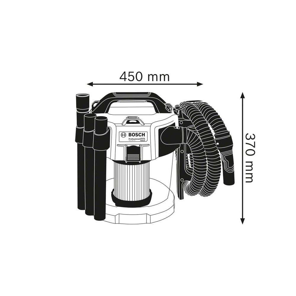 Bosch GAS 18V-10 L Professional L-Class Vacuum 18V Bare Unit-BSH6019C6302