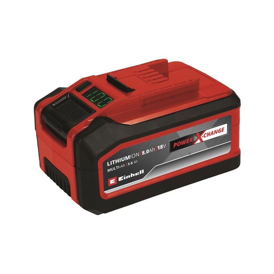 Einhell Multi-Ah Power X-Change Battery 18V 5.0-8.0Ah Li-ion-EINPXBAT8