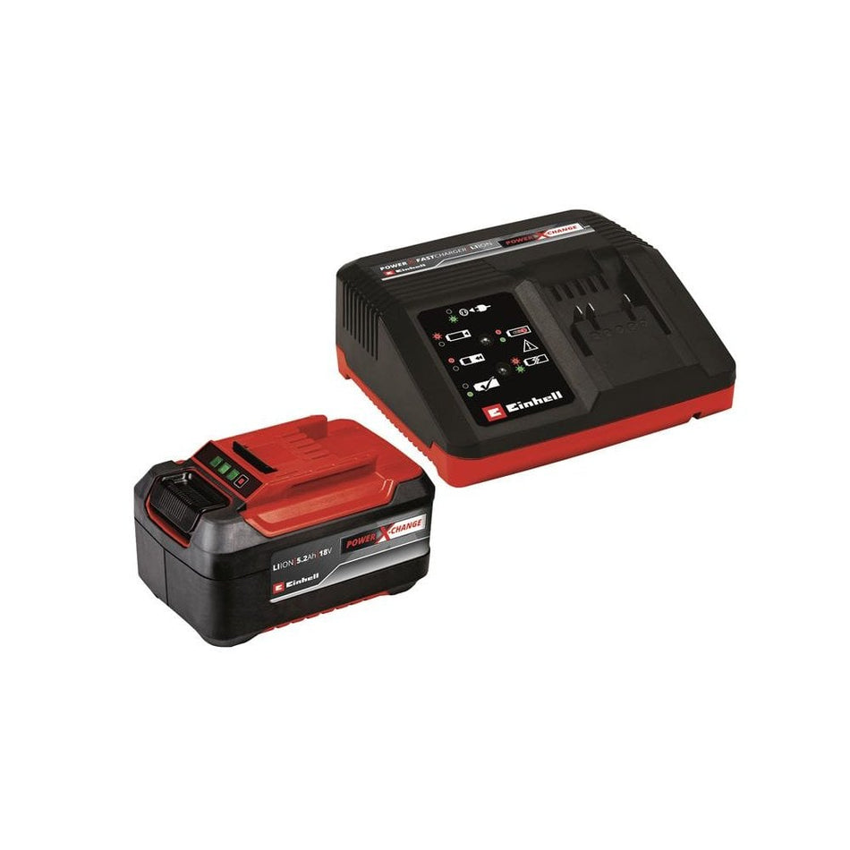 Einhell Power X-Change Battery & Charger Starter Kit 18V 1 x 5.2Ah Li-ion-EINPXSTKIT52