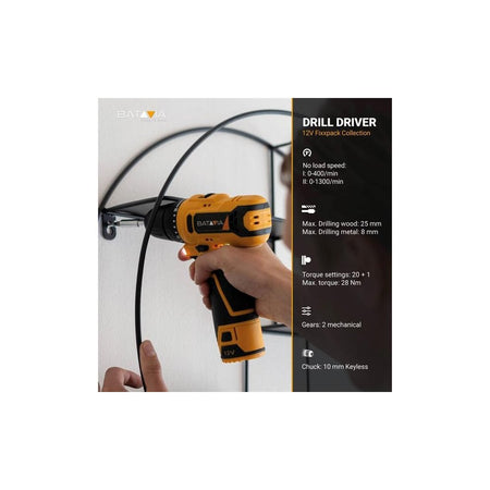 Batavia FIXXPACK Drill Driver 12V Bare Unit-BAT7064213