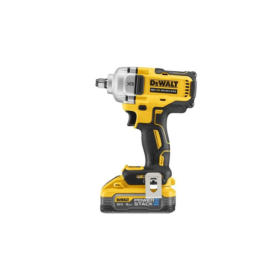 DEWALT DCF891H2T XR BL 1/2in HR Anvil Impact Wrench 18V 2 x 5.0Ah POWERSTACK™ Li-ion-DEWDCF891H2T