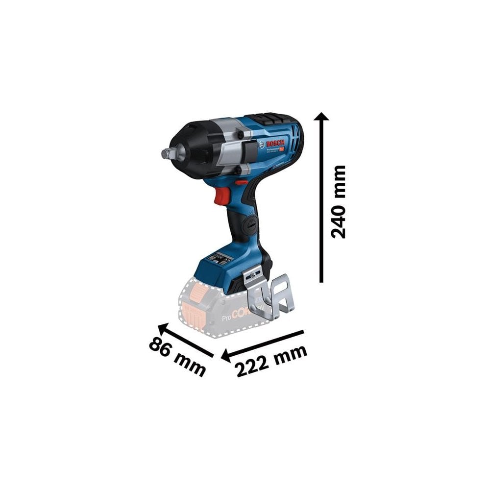 Bosch GDS 18V-1000 C Pro BITURBO Impact Wrench 18V Bare Unit-BSH6019J8000