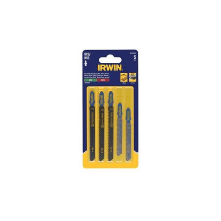 IRWIN® HCS/HSS T-Shank Jigsaw Blade Set, 5 Piece-IRWIW1014501