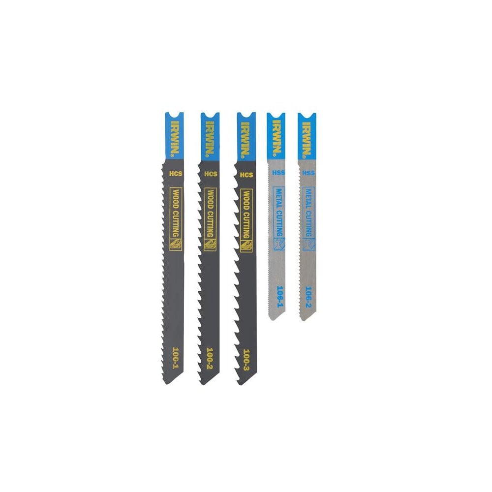IRWIN® HCS/HSS U-Shank Jigsaw Blade Set, 5 Piece-IRWIW1014502
