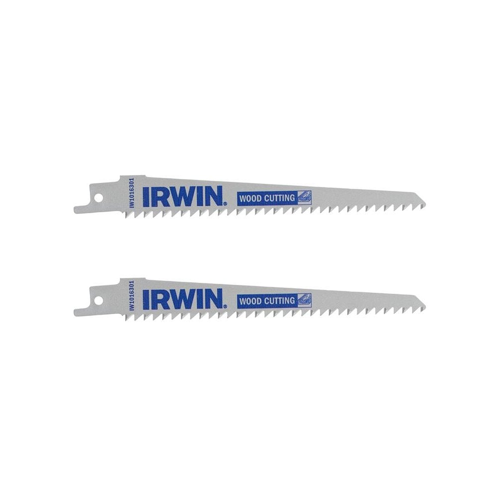 IRWIN® Sabre Saw Blade Wood/PVC Cutting 152mm Pack of 2-IRWIW1016301
