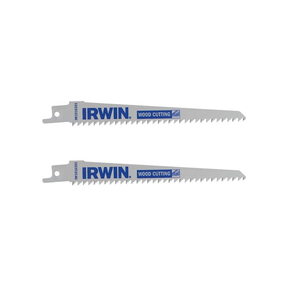 IRWIN® Sabre Saw Blade Wood/PVC Cutting 152mm Pack of 2-IRWIW1016301