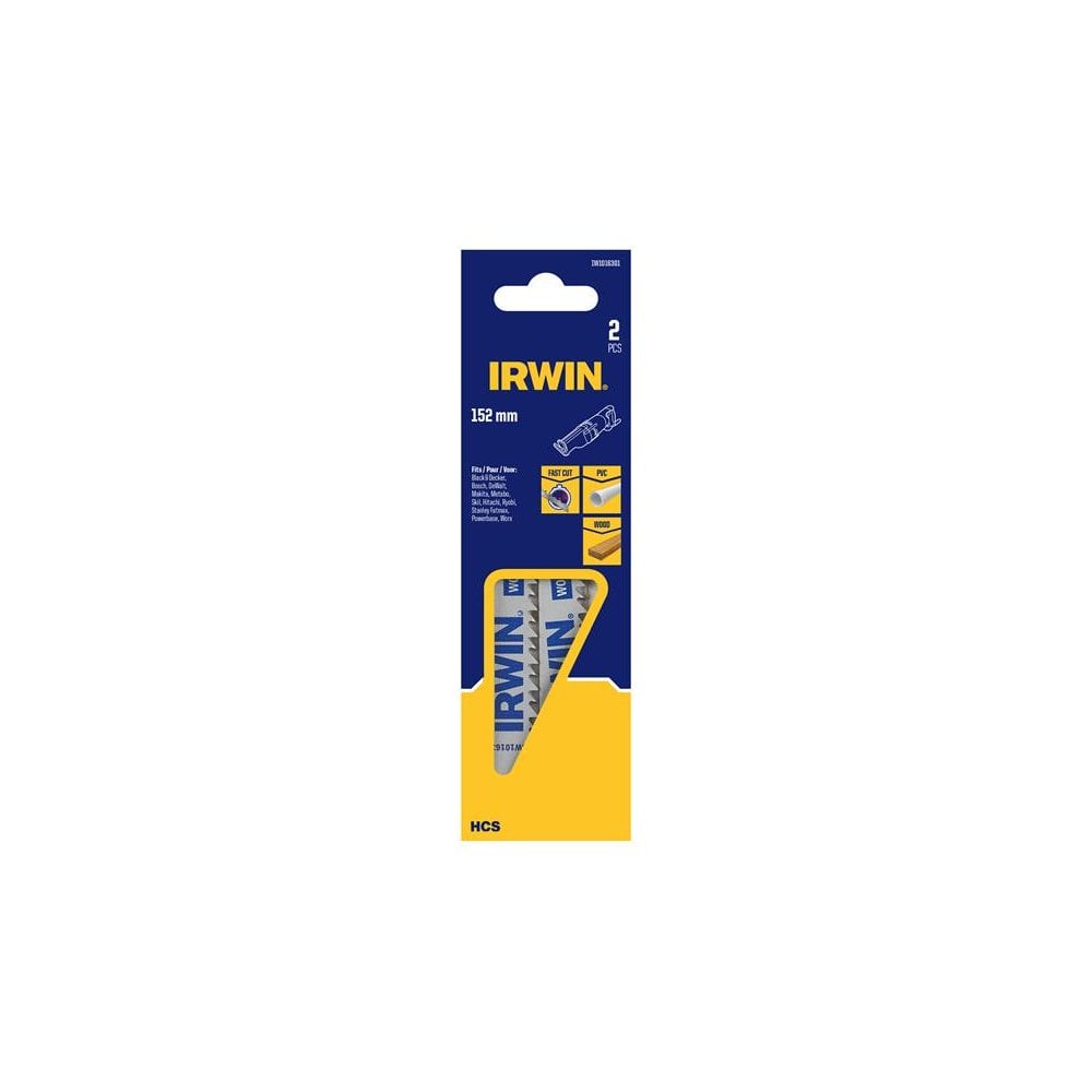 IRWIN® Sabre Saw Blade Wood/PVC Cutting 152mm Pack of 2-IRWIW1016301