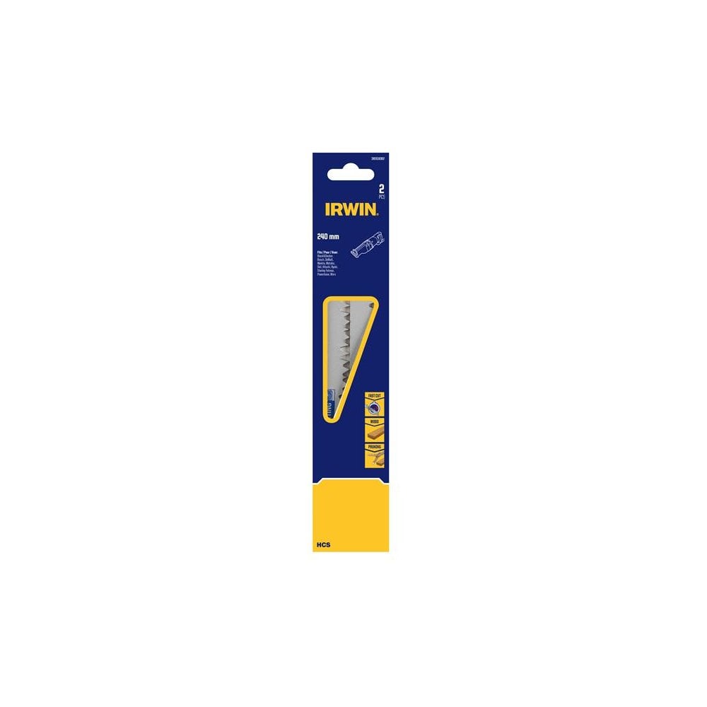 IRWIN® Sabre Saw Blade Coarse Wood Cutting 240mm Pack of 2-IRWIW1016302