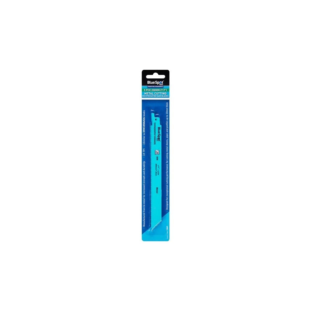 BlueSpot Tools Bi-Metal Reciprocating Saw Blade 240mm x 5 TPI Pack of 5-B/S19009