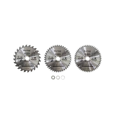 BlueSpot Tools 210mm Circular Saw Blade Set, 3 Piece-B/S19404