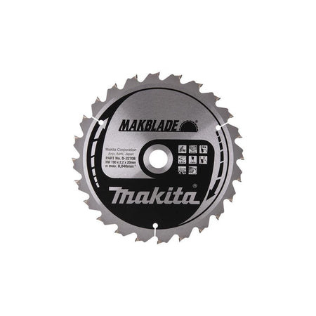 Makita B-32708 MAKBLADE Mitre Saw Blade 190 x 20mm x 24T-MAKB32708