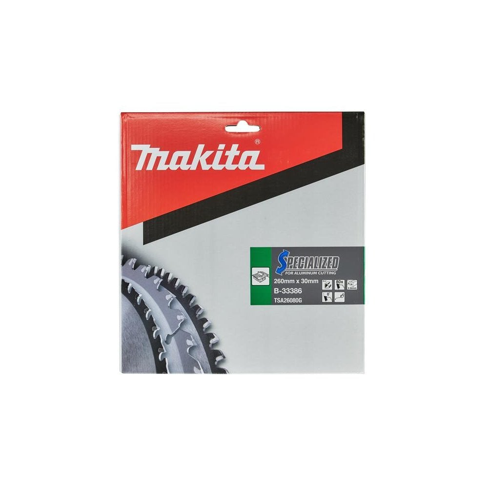 Makita B-33386 Specialized Aluminium Saw Blade 260 x 30mm x 80T-MAKB33386