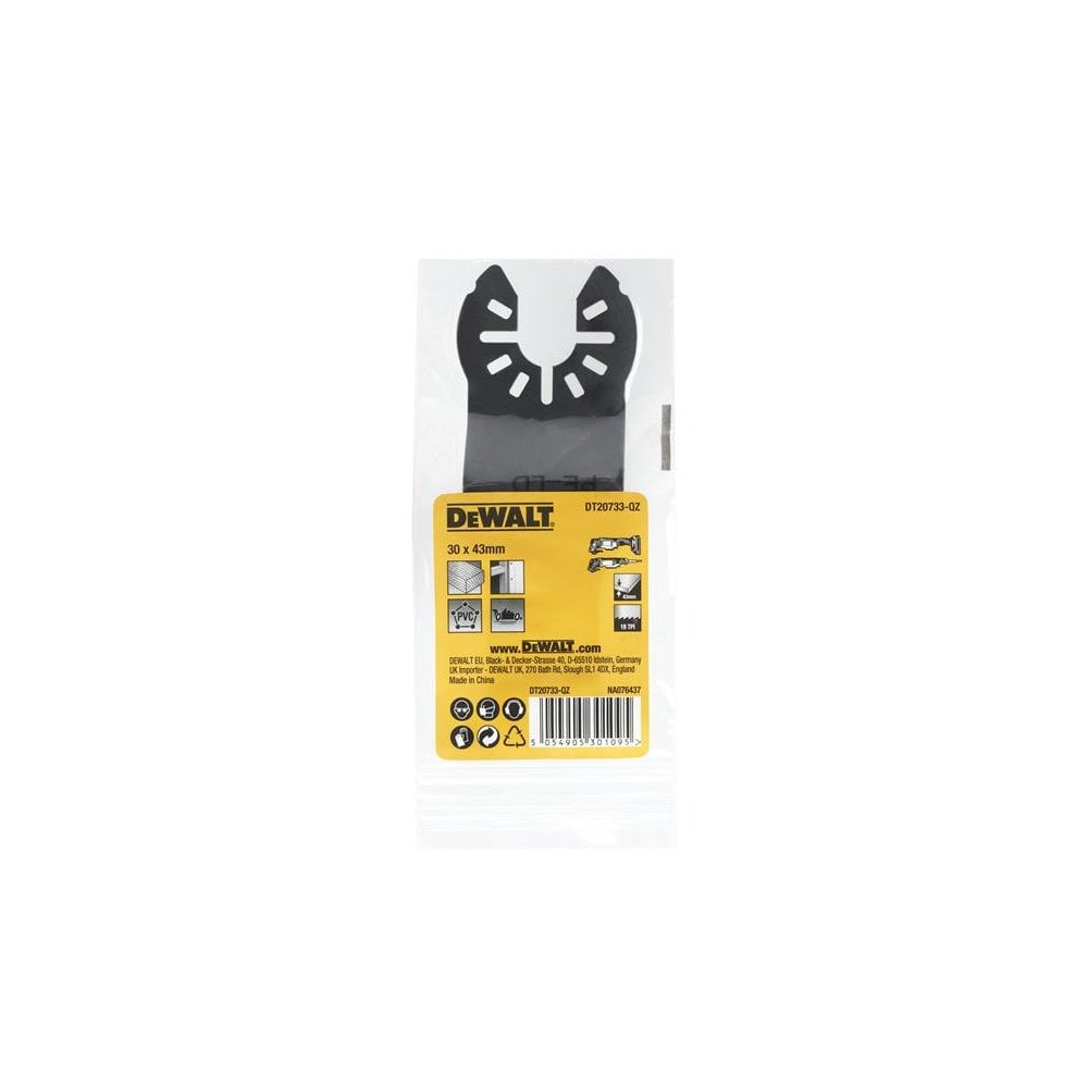 DEWALT DT20733 Fastcut Wood Multi-tool Blade 30 x 43mm-DEWDT20733QZ