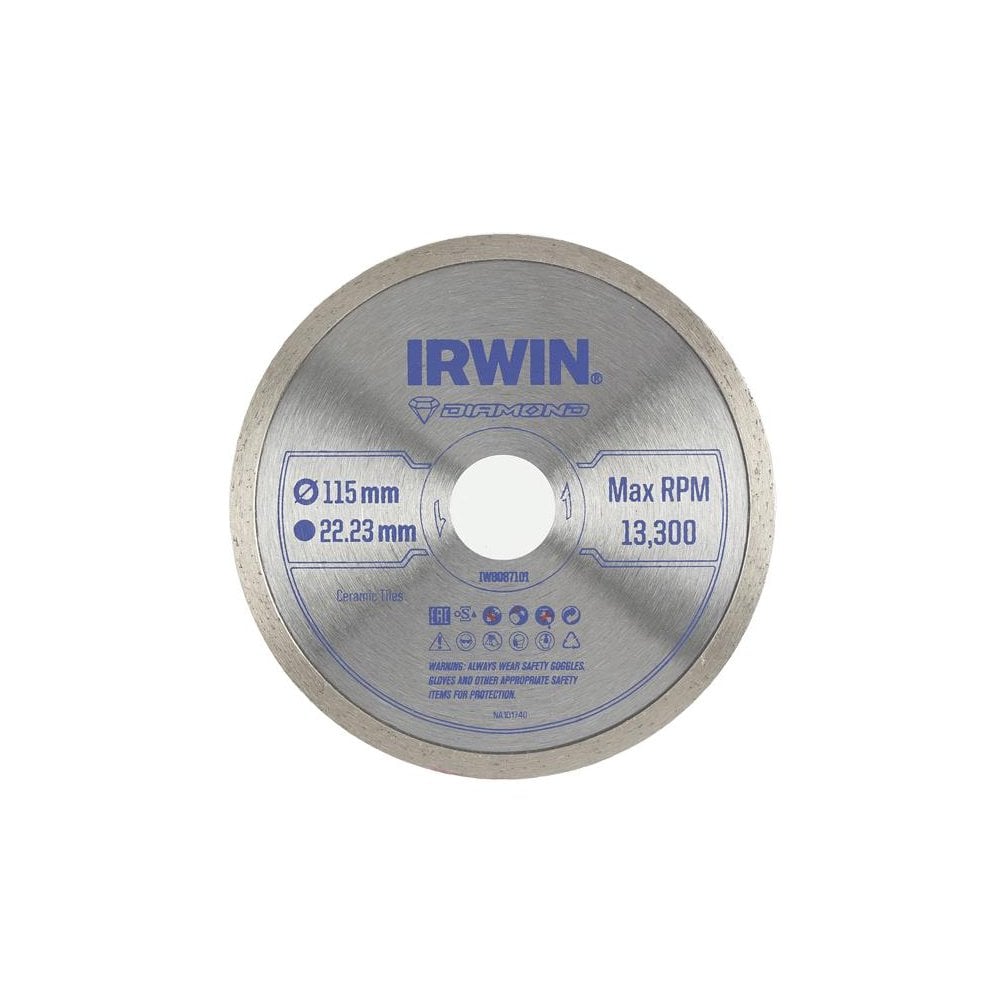 IRWIN® Continuous Rim Diamond Blade 115 x 22.23mm-IRWIW8087101