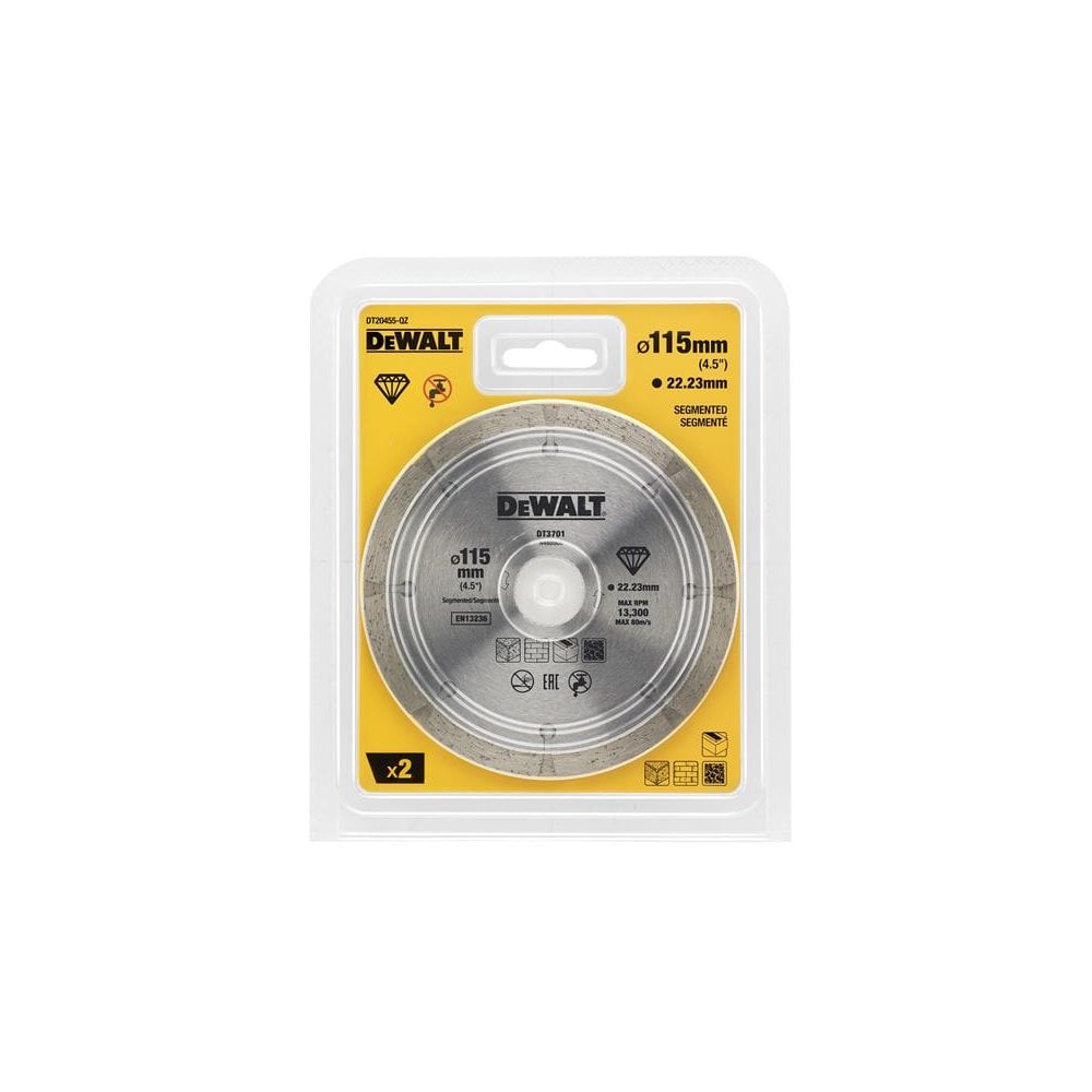 DEWALT Dry Diamond Blade 115mm (2 Pack)-DEWDT20455QZ