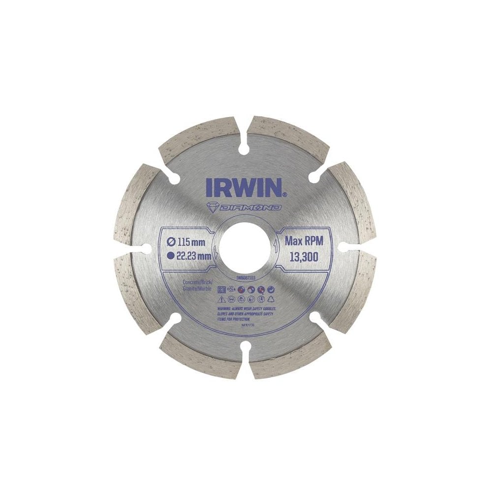 IRWIN® Segmented Diamond Blade 115 x 22.23mm-IRWIW8087103