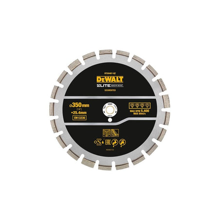 DEWALT ELITE SERIES™ Asphalt Diamond Segmented Wheel 350 x 25.4mm-DEWDT20467QZ