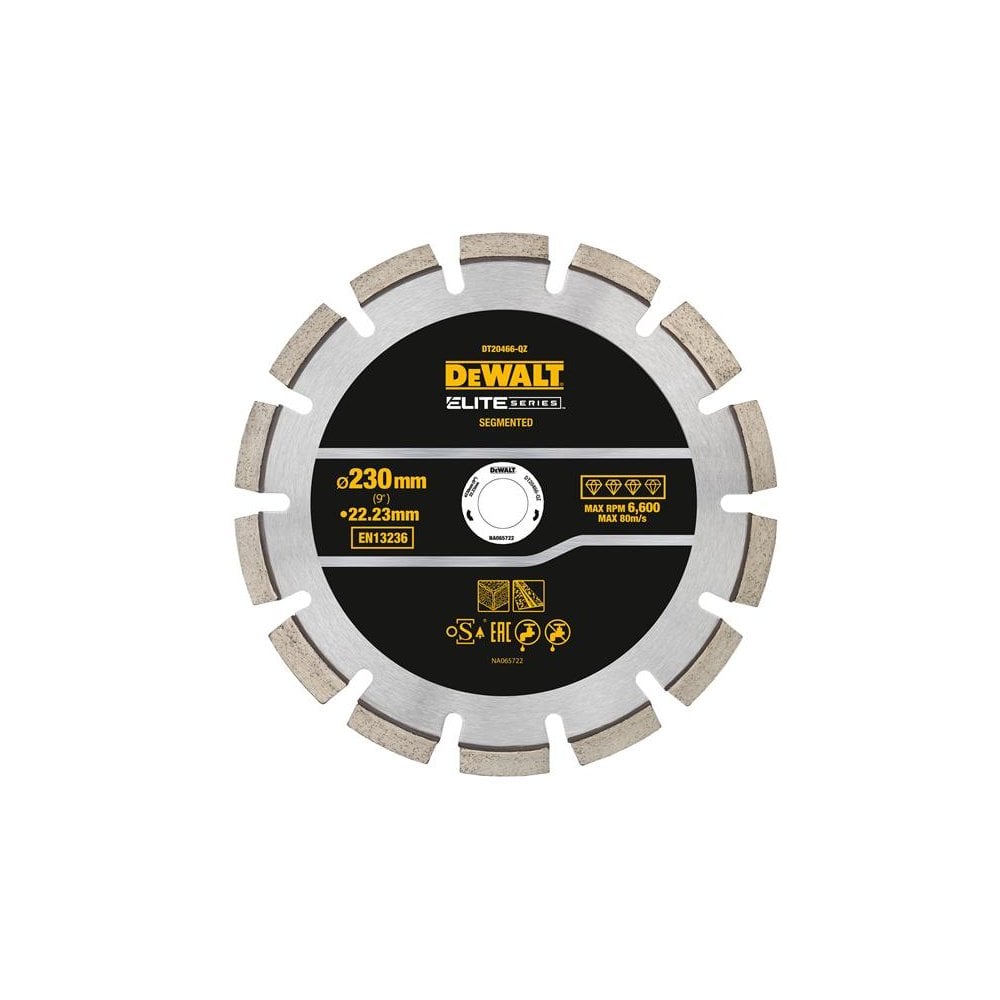 DEWALT ELITE SERIES™ Asphalt Diamond Segmented Wheel 230 x 22.23mm-DEWDT20466QZ