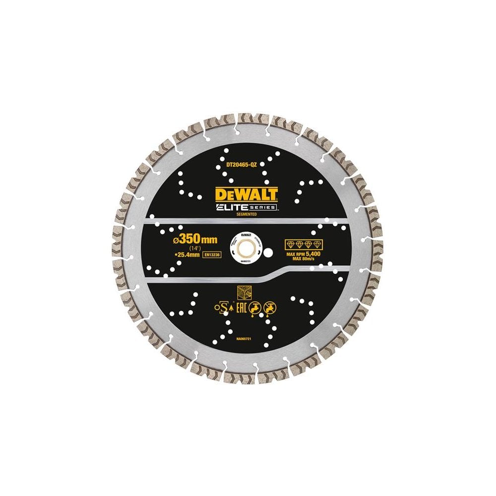 DEWALT ELITE SERIES™ Rebar Concrete Diamond Wheel 350 x 25.4mm-DEWDT20465QZ
