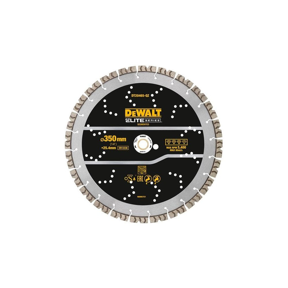 DEWALT ELITE SERIES™ Rebar Concrete Diamond Wheel 350 x 25.4mm-DEWDT20465QZ